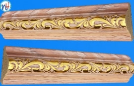 PHÀO CHỈ TRANG TRÍ 410-004 HOA VĂN MẠ VÀNG 24K